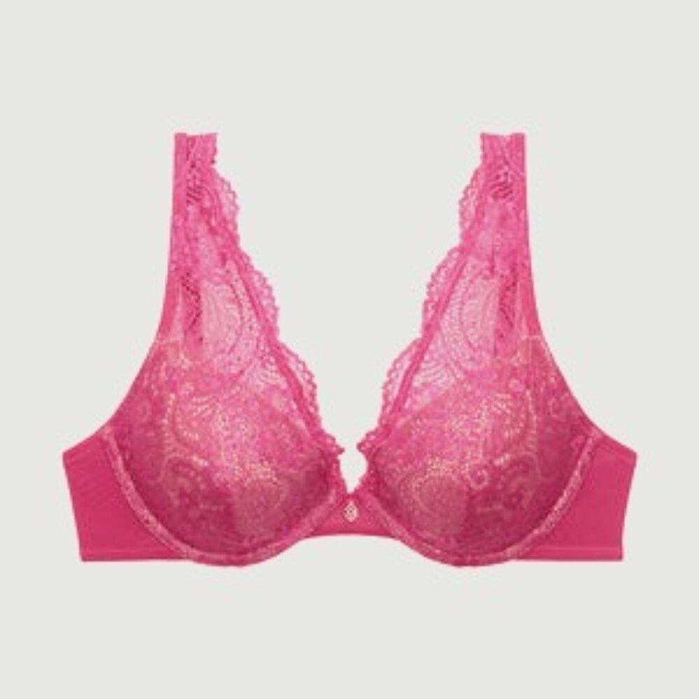 ThirdLove Lace Contour Plunge Bra Very Berry - Size 44D